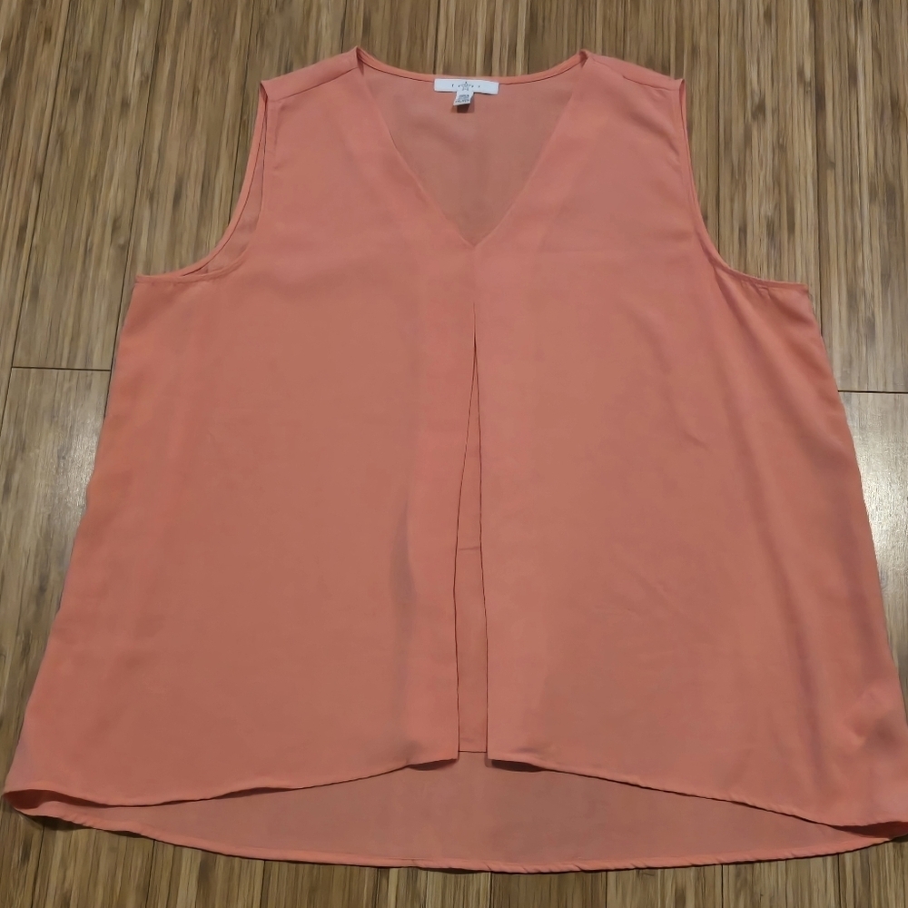 NWOT Fever Coral V-Neck Top